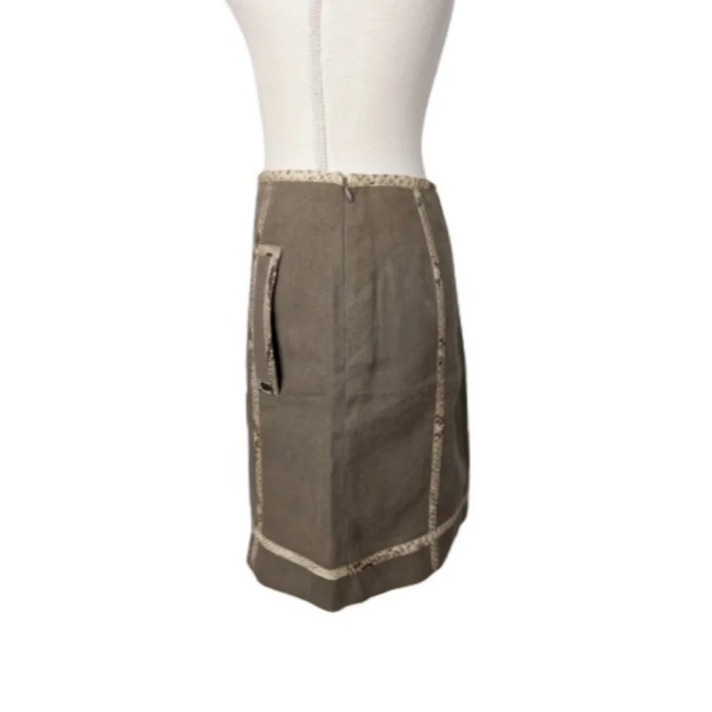 Michael Kors Python Trim Hemp Skirt 2